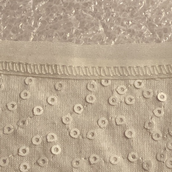 Ann Taylor White Sequin Design Stretch Camisole & Adjustable Straps - Size XL - Picture 3 of 14